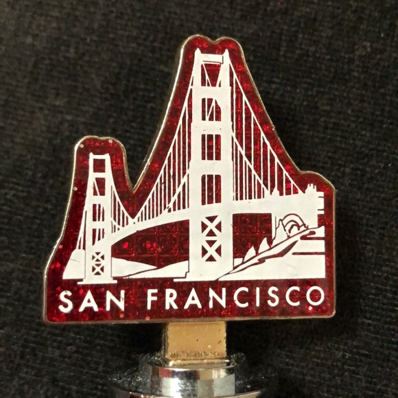 Bottle Stopper San Fransisco Golden Gate Bridge Bar Acessories - Picture 3 of 4